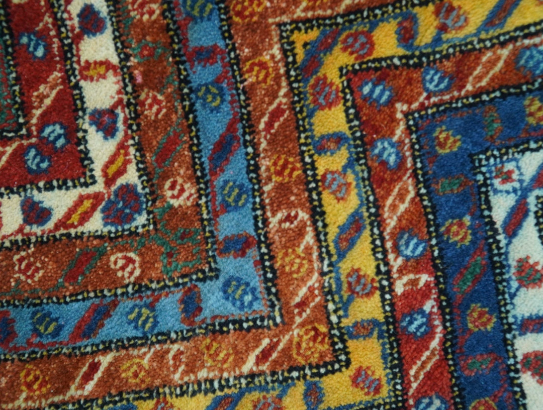 Multicolor Modern Chevron Design 7x10 Hand Knotted wool Area Rug - The Rug Decor