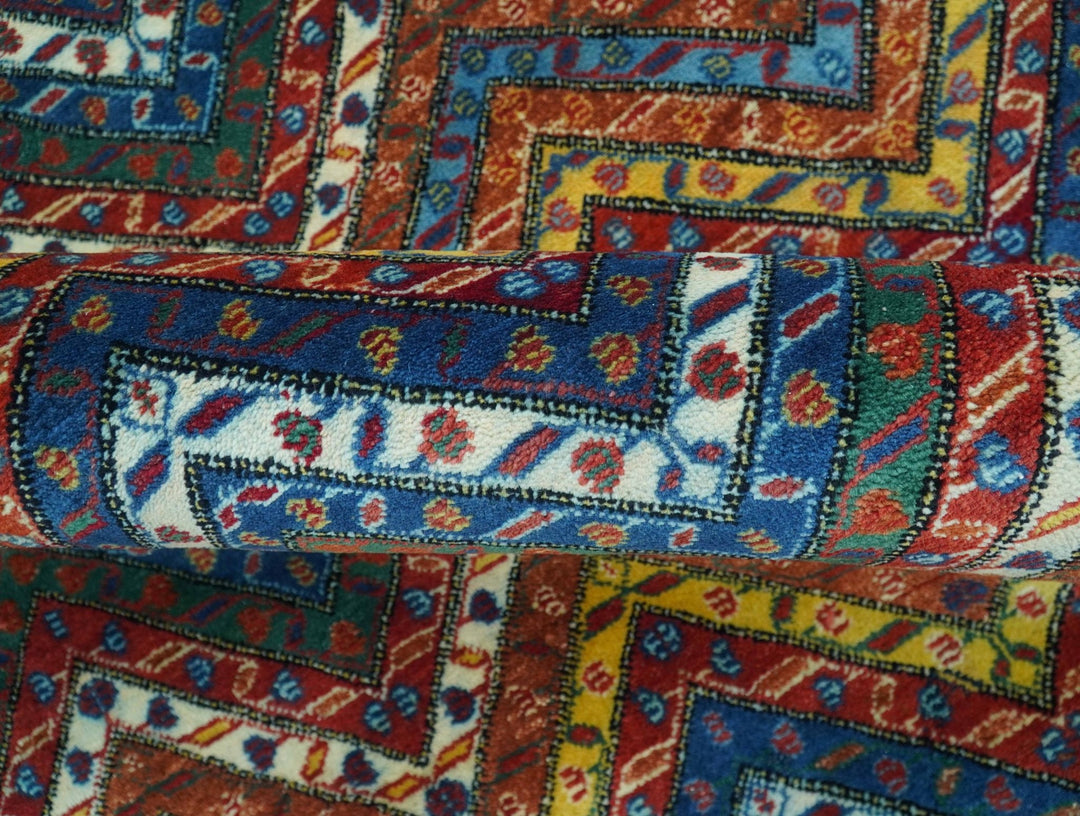 Multicolor Modern Chevron Design 7x10 Hand Knotted wool Area Rug - The Rug Decor