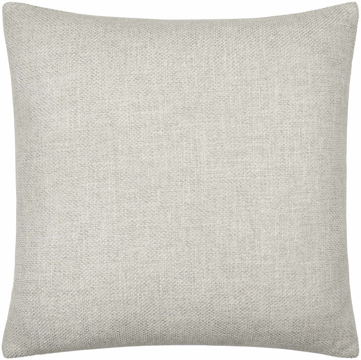 Natural Linen look Ivory Textured Contemporary Square Throw Pillow - The Rug Decor