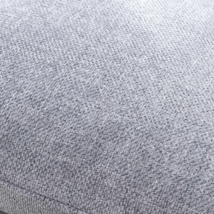 Natural Linen look Silver Textured Contemporary Square Throw Pillow - The Rug Decor
