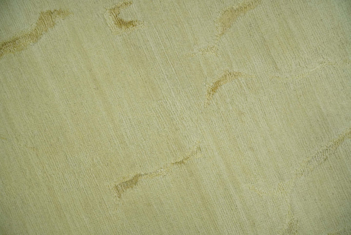 Olive and Gold Modern Abstract Design Hand loom 6x9 wool and Art silk Area Rug - The Rug Decor