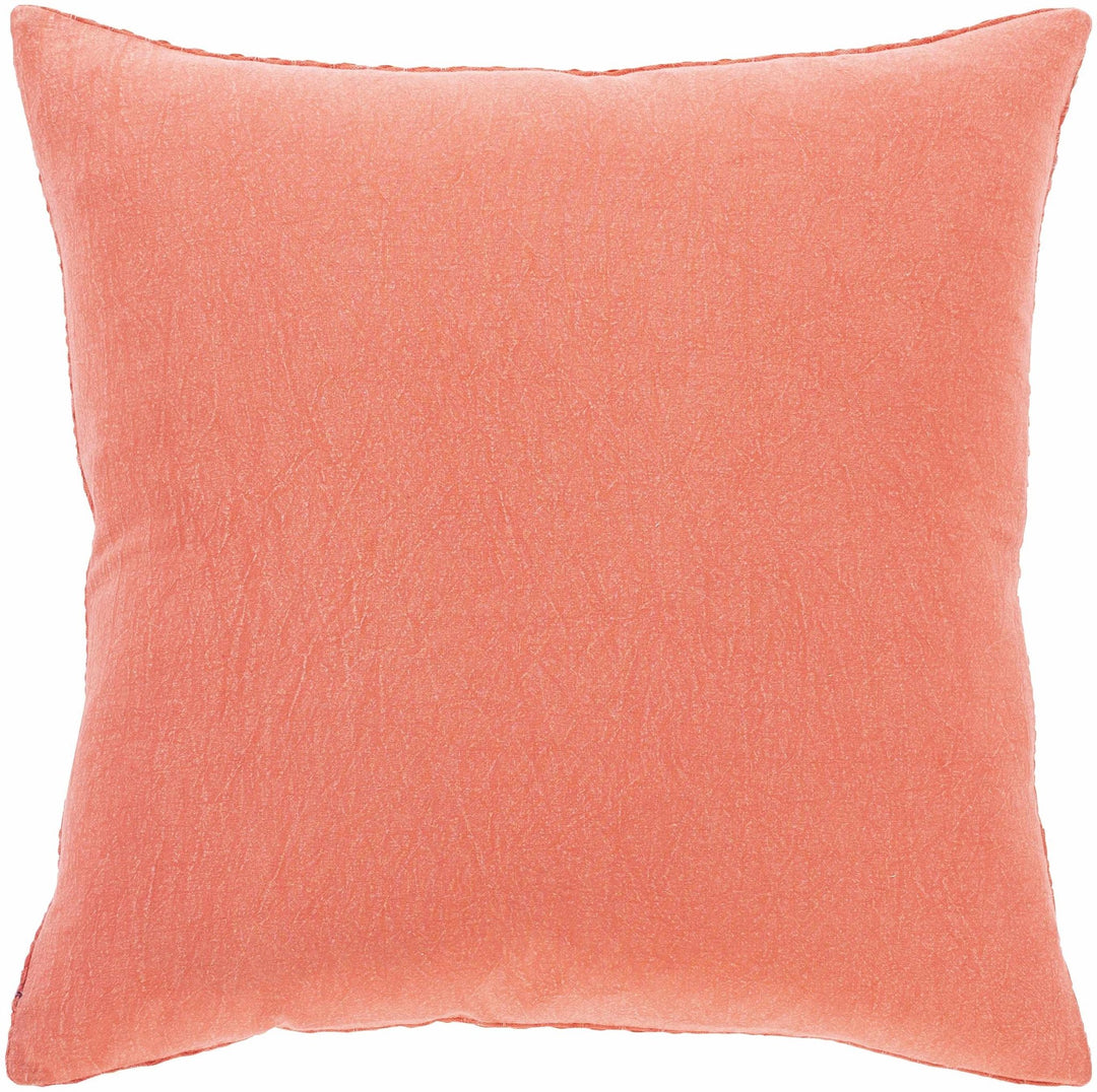 Peach Modern Textured Cotton Square Throw Pillow - The Rug Decor
