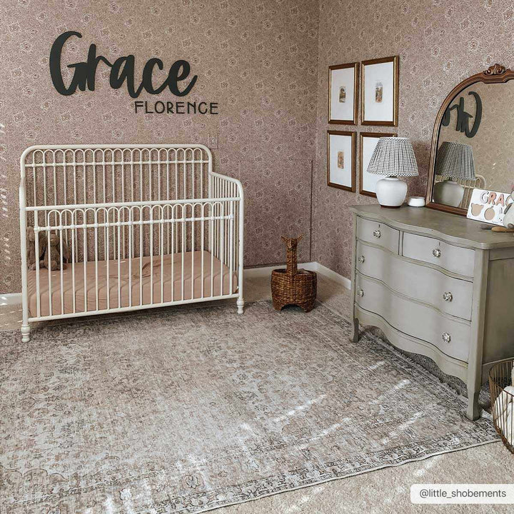 Premium Antique style Ivory, Beige and Brown Traditional Medallion Washable Area Rug - The Rug Decor