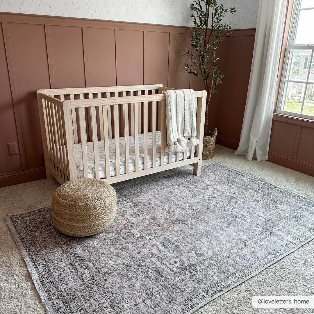 Premium Antique style Ivory, Beige and Brown Traditional Medallion Washable Area Rug - The Rug Decor