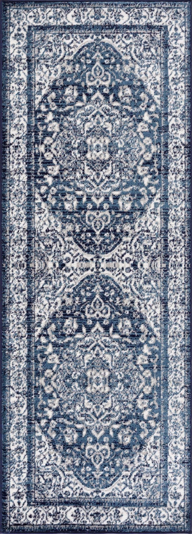 Premium look Blue and ivory Traditional Medallion Area Rug - The Rug Decor