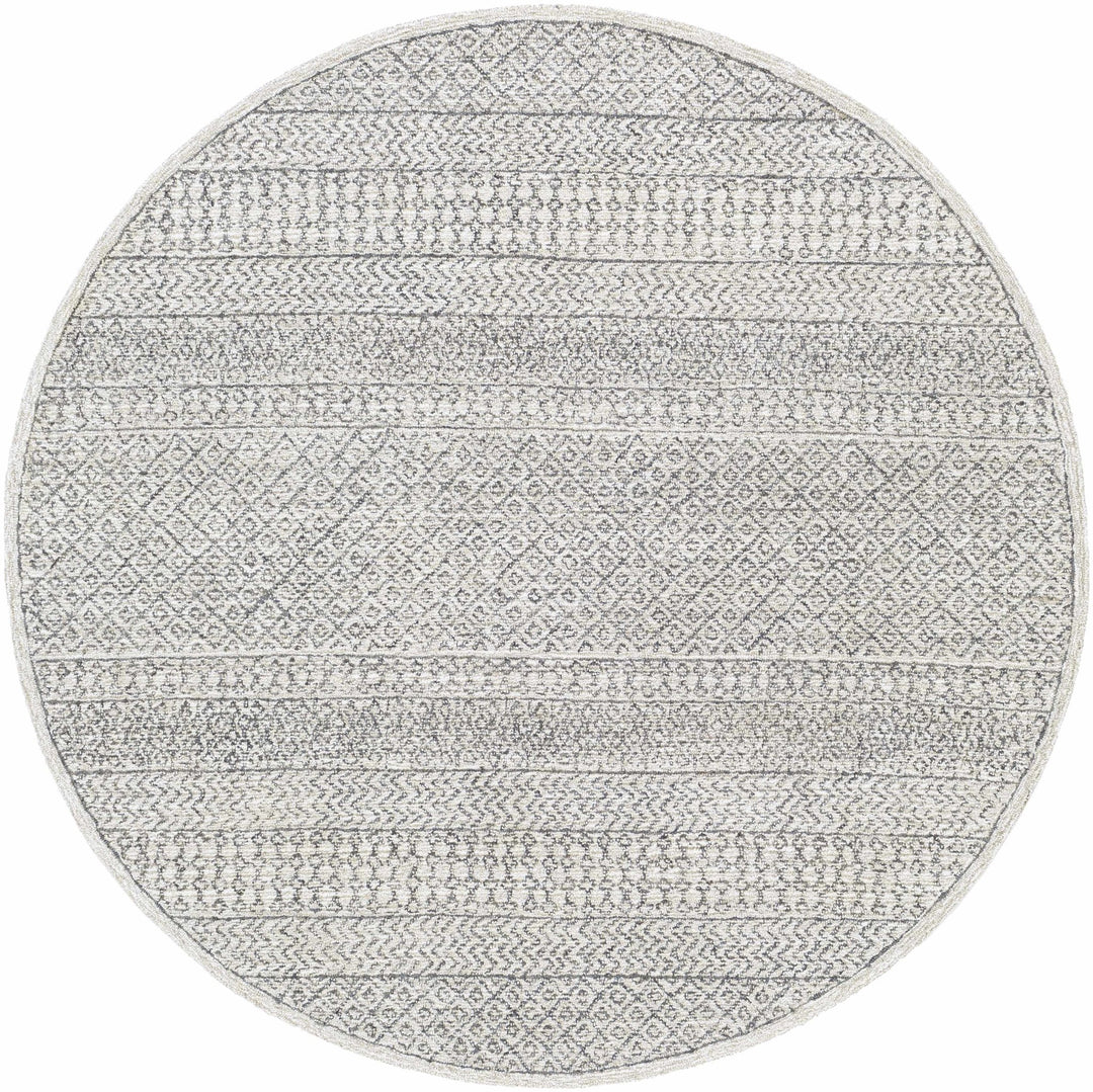 Premium style Ivory and Charcoal Hand Tufted Tribal Multi size Wool Area Rug - The Rug Decor