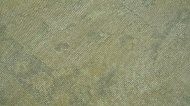 Traditional Turkish (Oushak) Design Gold And Gray Hand Knotted 8x10 Wool Area Rug