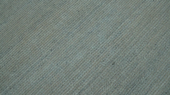 Modern Solid Design Green And Blue 5x8 Hand Knotted Wool Area Rug