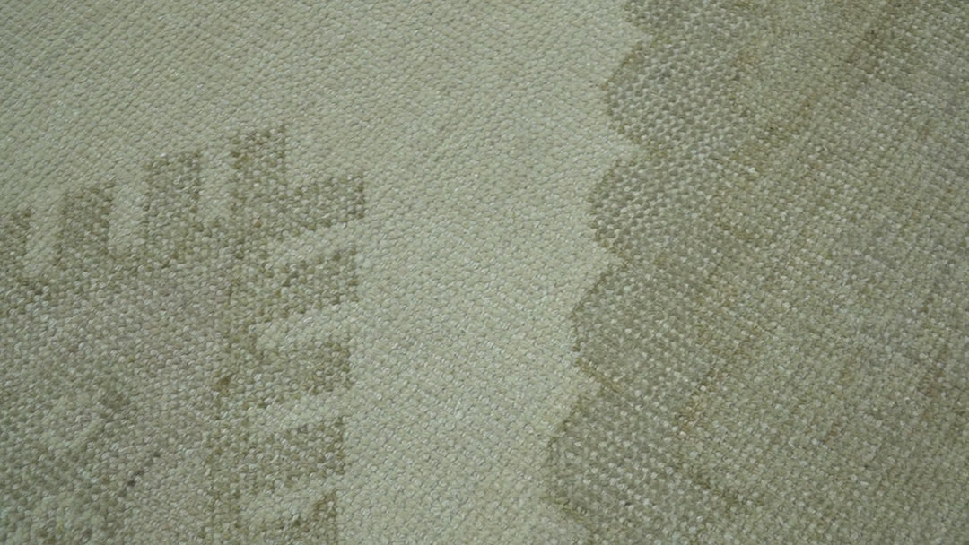 Custom Made Traditional Turkish Design Beige Hand knotted Wool Area Rug