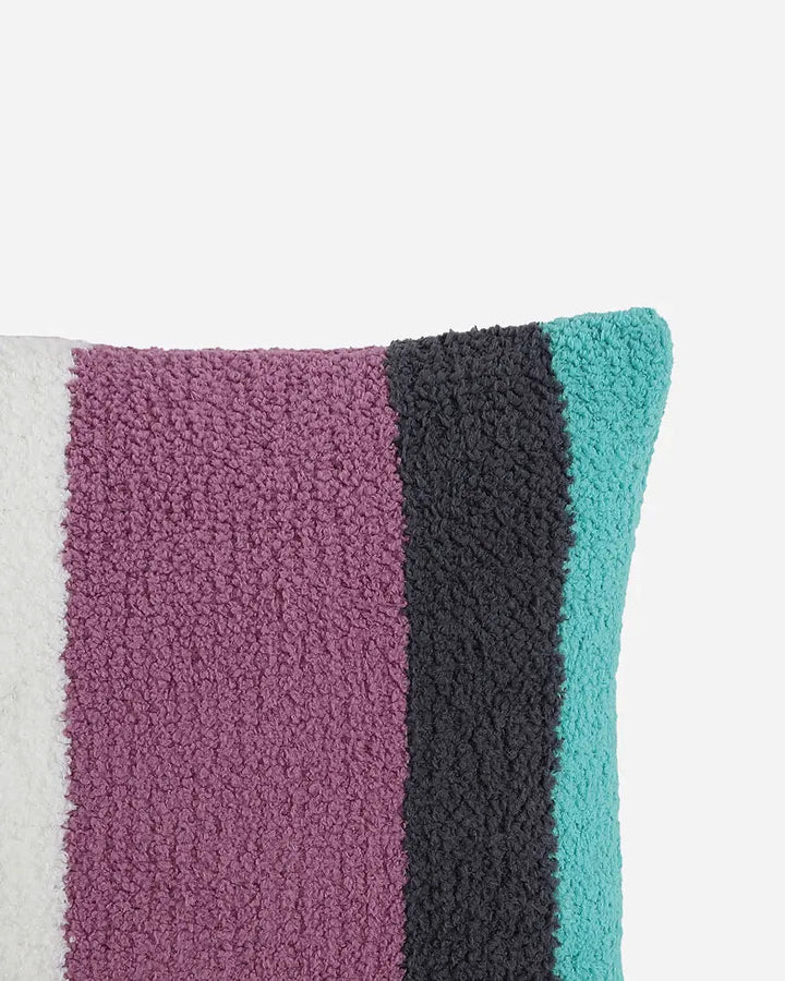 Purple And Colorful Striped Mini Pillow - The Rug Decor