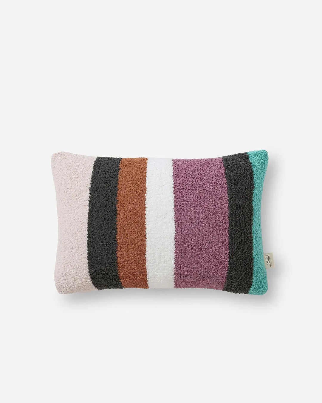 Purple And Colorful Striped Mini Pillow - The Rug Decor