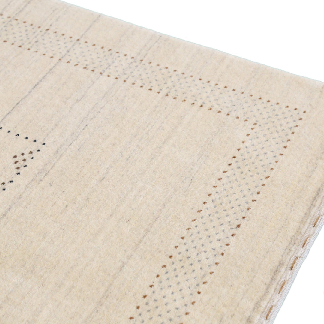 Ready to Ship Beige Gabbeh Design Hand Loomed Wool Area Rug - The Rug Decor
