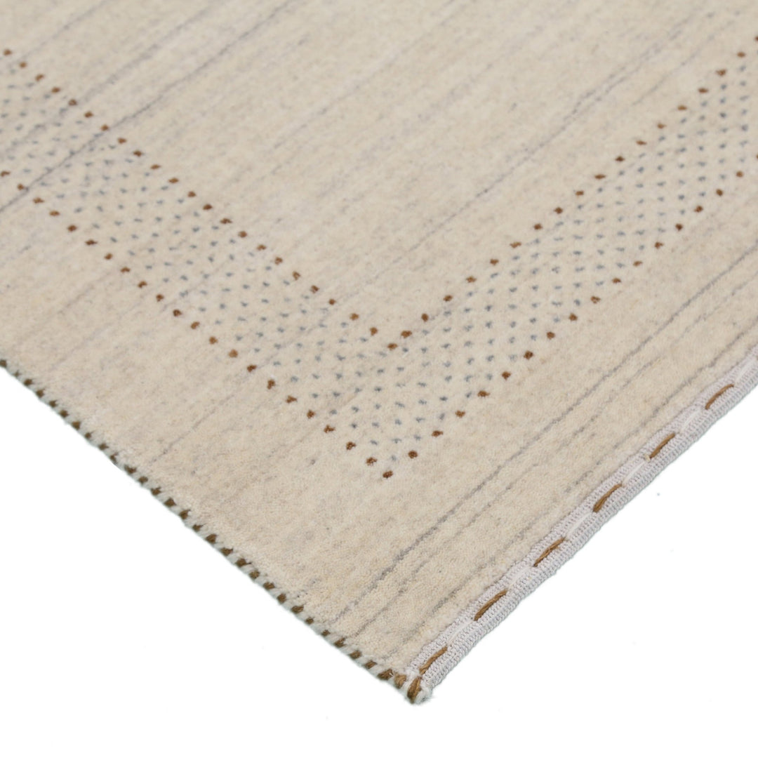 Ready to Ship Beige Gabbeh Design Hand Loomed Wool Area Rug - The Rug Decor