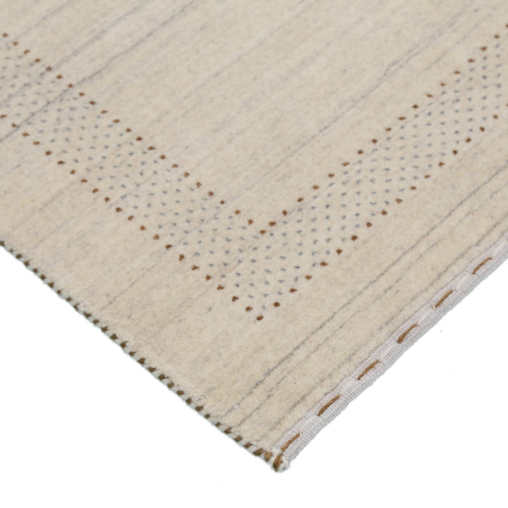 Ready to Ship Beige Gabbeh Design Hand Loomed Wool Area Rug - The Rug Decor