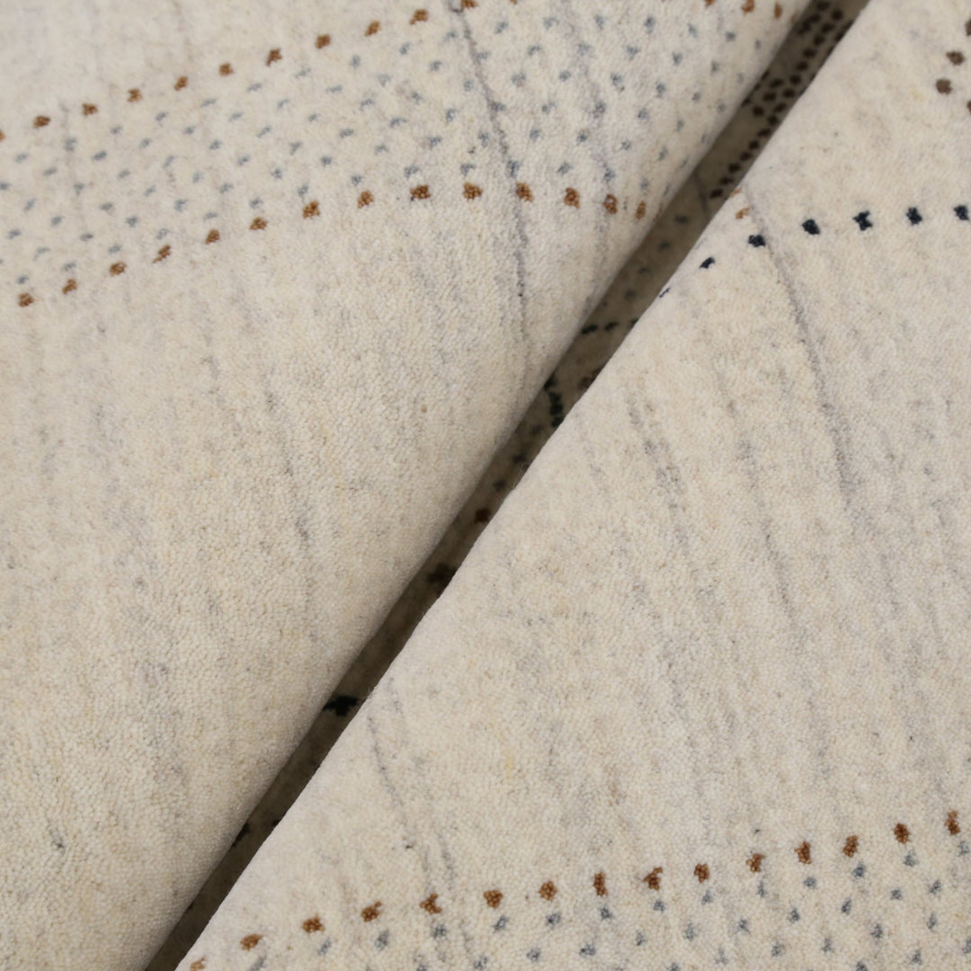 Ready to Ship Beige Gabbeh Design Hand Loomed Wool Area Rug - The Rug Decor