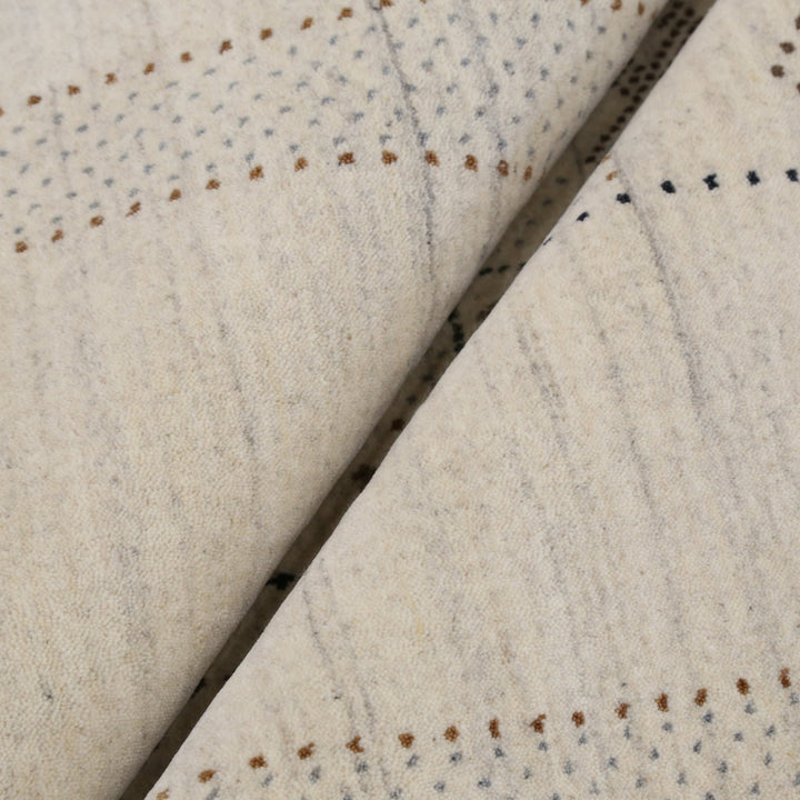 Ready to Ship Beige Gabbeh Design Hand Loomed Wool Area Rug - The Rug Decor