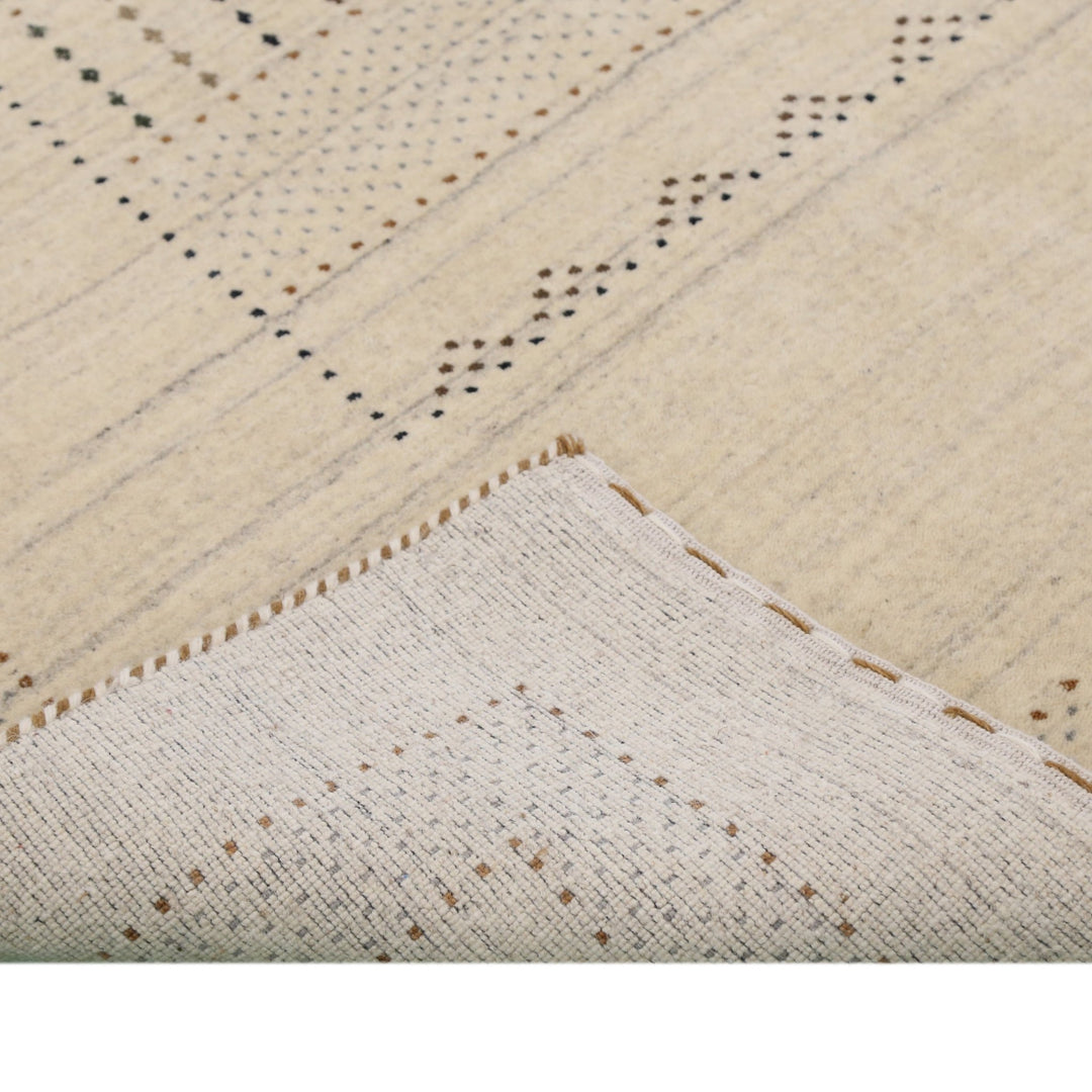 Ready to Ship Beige Gabbeh Design Hand Loomed Wool Area Rug - The Rug Decor