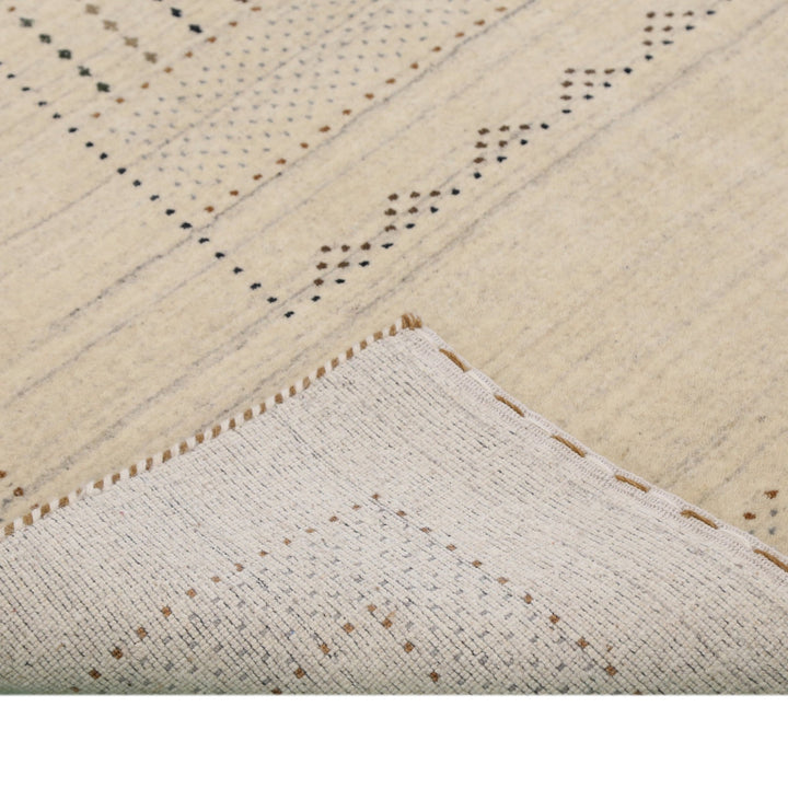 Ready to Ship Beige Gabbeh Design Hand Loomed Wool Area Rug - The Rug Decor