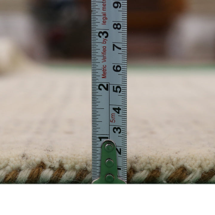 Ready to Ship Beige Gabbeh Design Hand Loomed Wool Area Rug - The Rug Decor