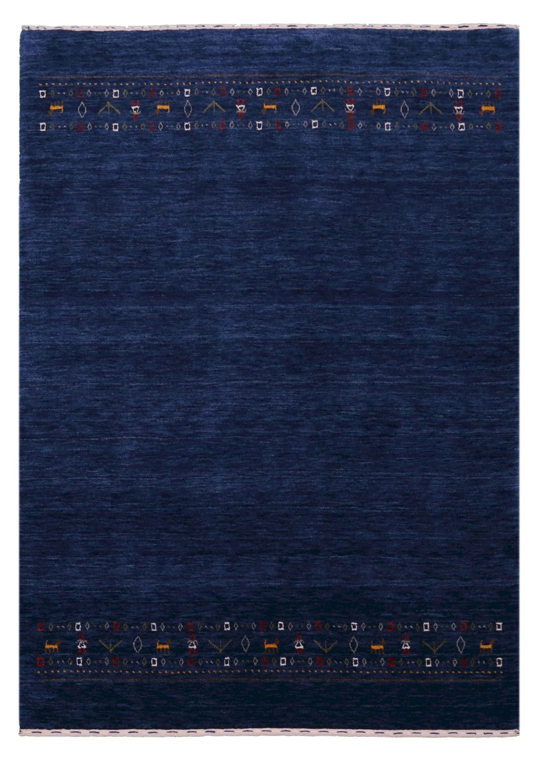 Ready to Ship Contemporary Blue Design Hand Loomed Wool Area Rug - The Rug Decor