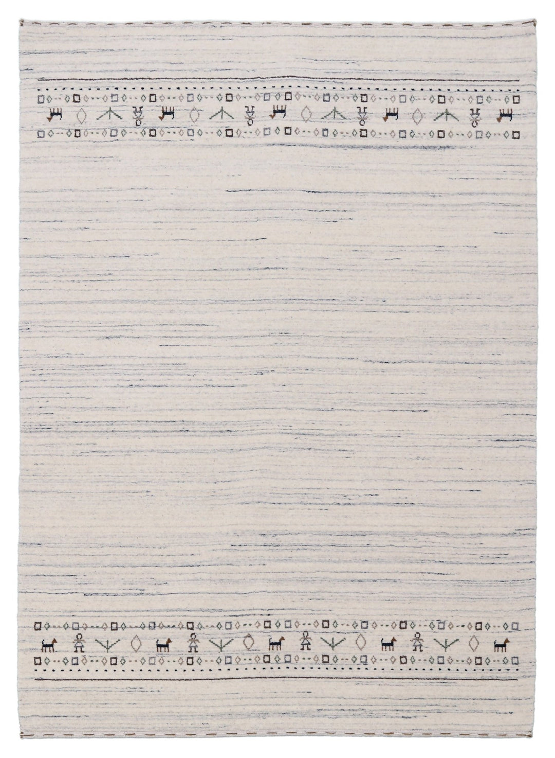 Ready to Ship Contemporary Ivory Design Hand Loomed Wool Rug - The Rug Decor