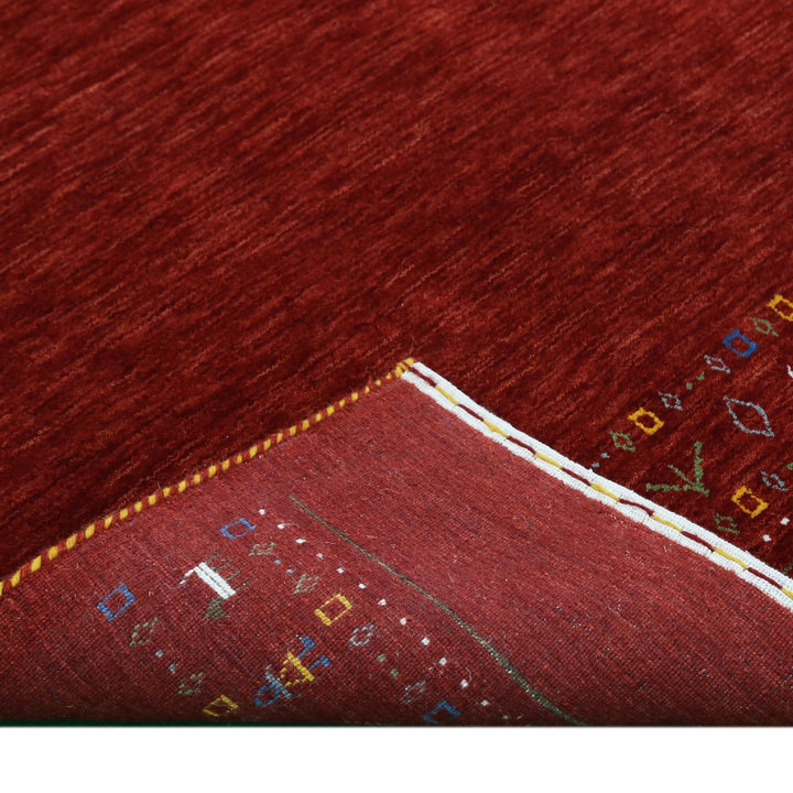 Ready to Ship Contemporary Red Hand Loomed Wool Area Rug - The Rug Decor