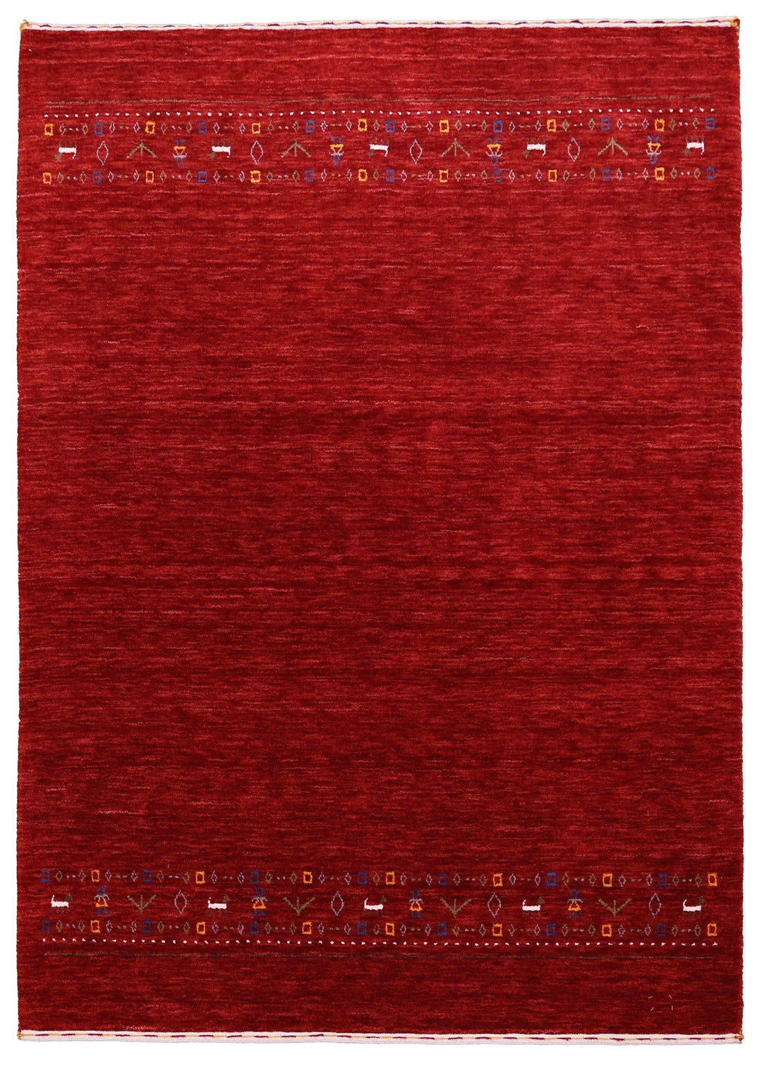 Ready to Ship Contemporary Red Hand Loomed Wool Area Rug - The Rug Decor