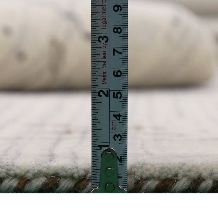 Ready to Ship Ivory Gabbeh Border Design Hand Loomed Wool Rug - The Rug Decor