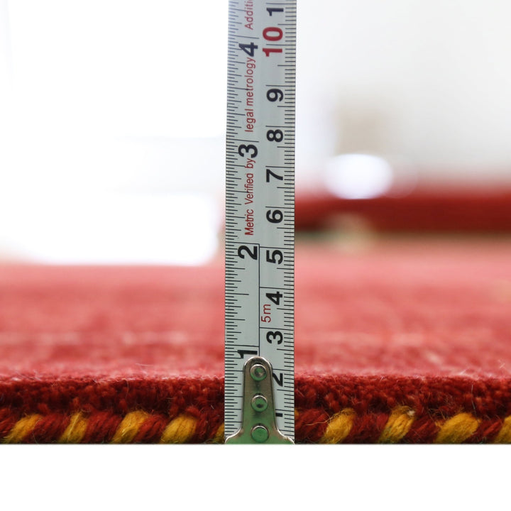 Ready to Ship Modern Design Red Hand Loomed Wool Area Rug - The Rug Decor
