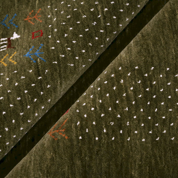 Ready to Ship Solid with Border Patterns Hand Loomed Wool Area Rug - The Rug Decor