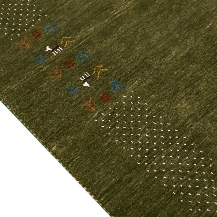 Ready to Ship Solid with Border Patterns Hand Loomed Wool Area Rug - The Rug Decor