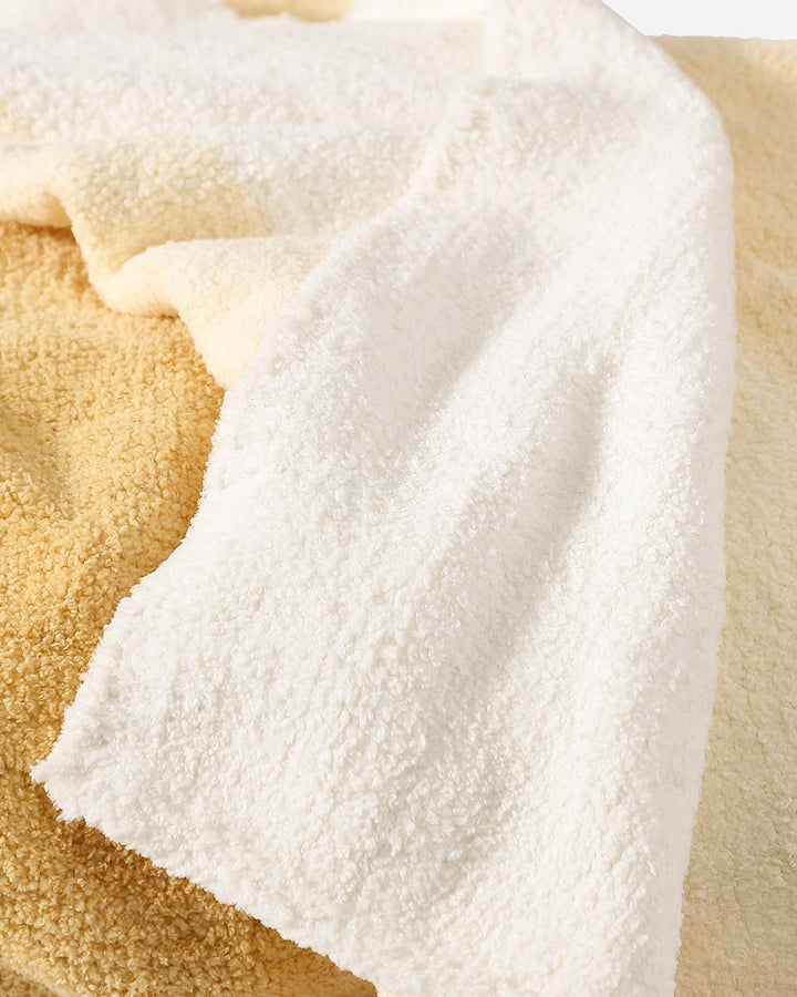 Simple and Elegant Granite and Marigold Striped Lightweight Throw - The Rug Decor