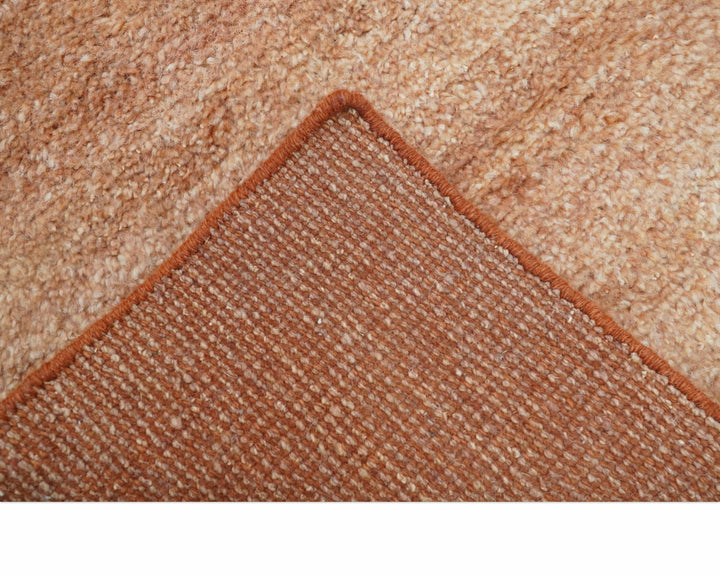 Solid Rust Hand knotted Contemporary Custom Made wool Area Rug - The Rug Decor