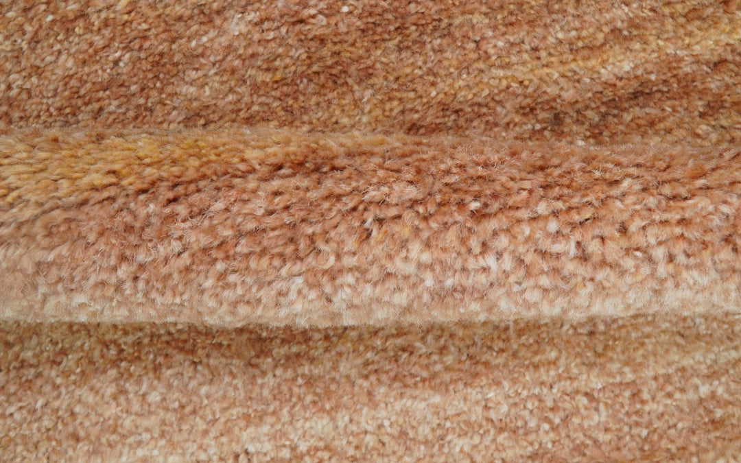 Solid Rust Hand knotted Contemporary Custom Made wool Area Rug - The Rug Decor