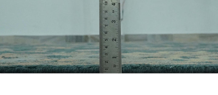 Teal, Gray and Beige Hand Knotted Traditional Oushak Custom Made wool Area Rug - The Rug Decor