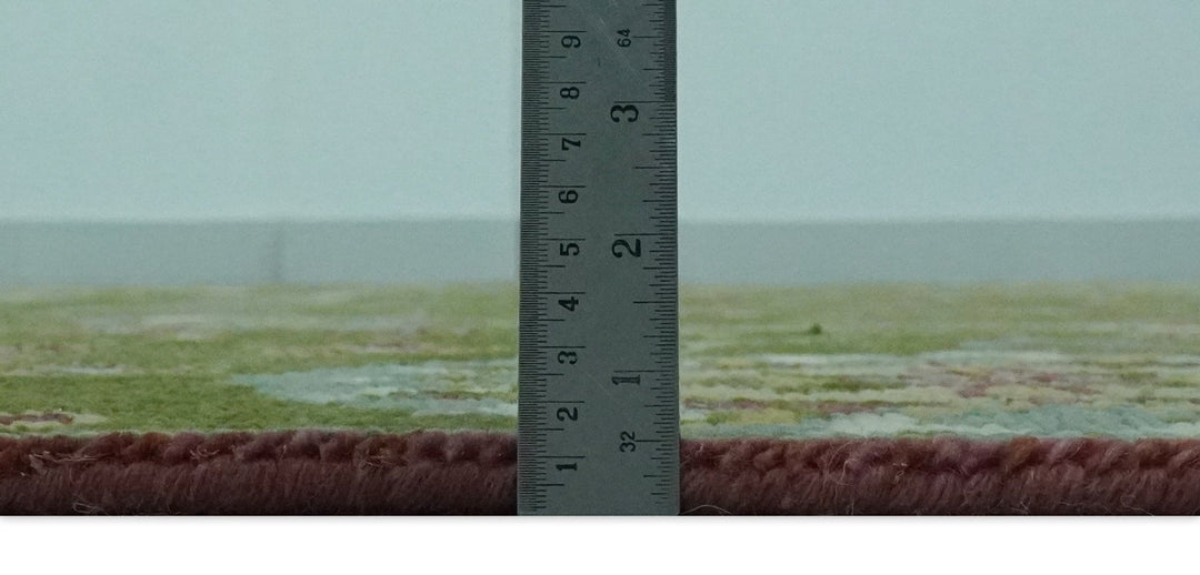 The Peacock Garden Green Bird Hand Knotted 8x10 Wool Area Rug - The Rug Decor