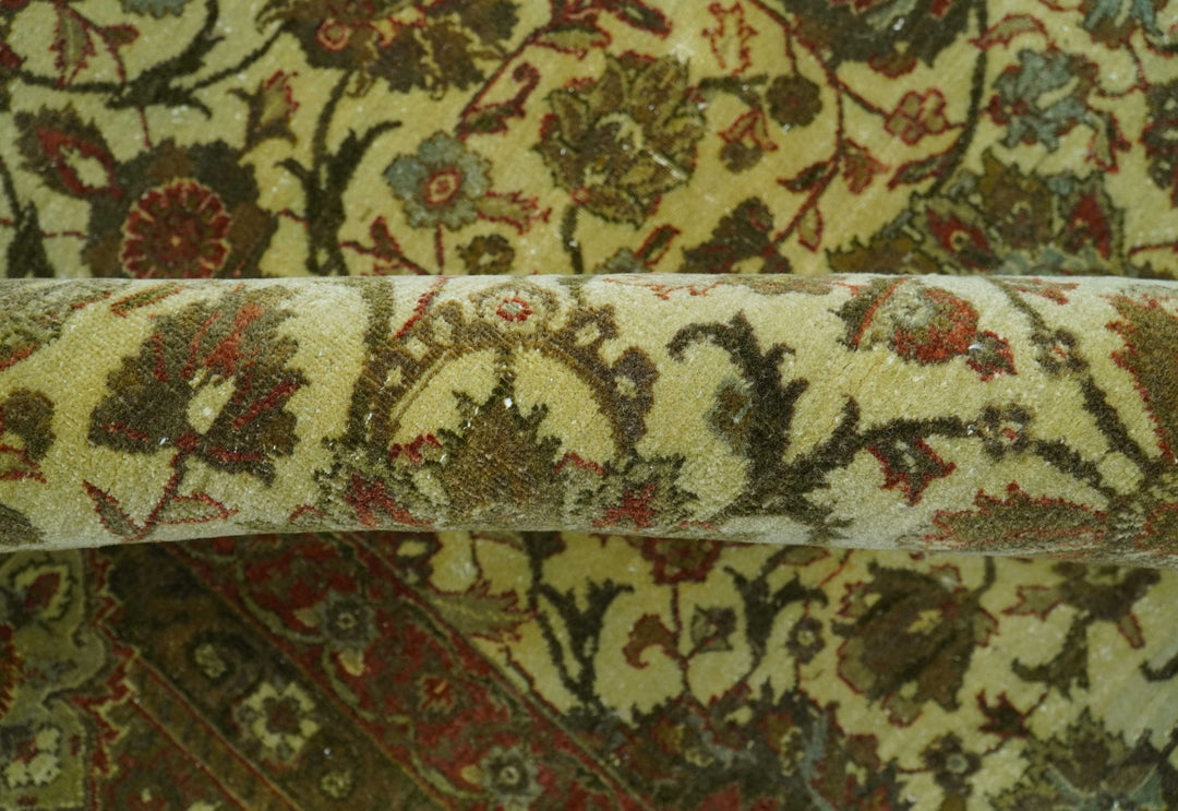 Traditional Fine Serapi Design Beige And Brown Hand Knotted 8x10 Wool Area Rug - The Rug Decor