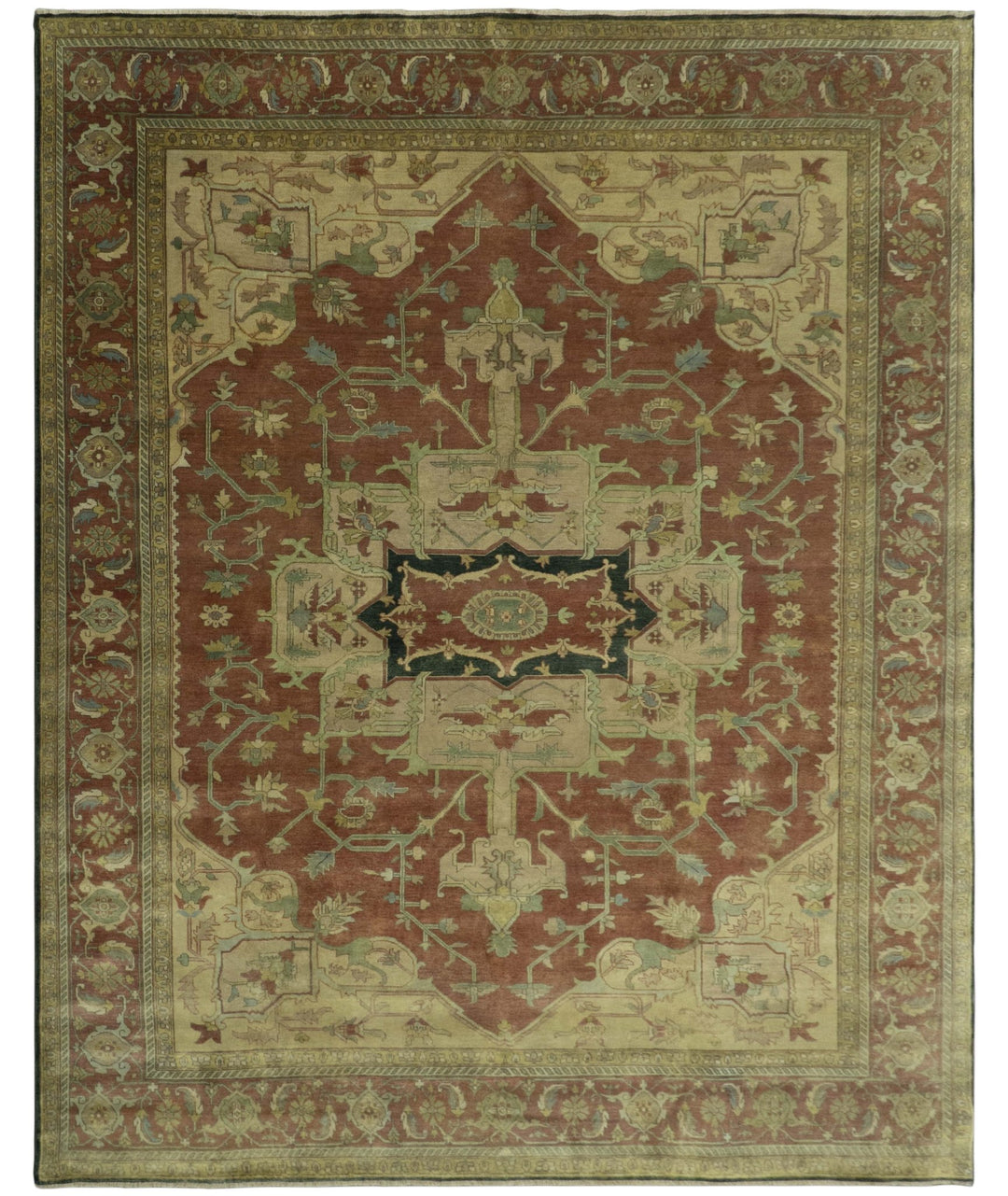 Traditional Heriz Serapi Handmade Fine Wool Area Rug | TRD753 - The Rug Decor