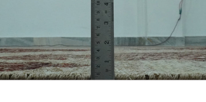 Traditional Large design 5x8 Olive, Silver and Brown Hand knotted wool area rug - The Rug Decor