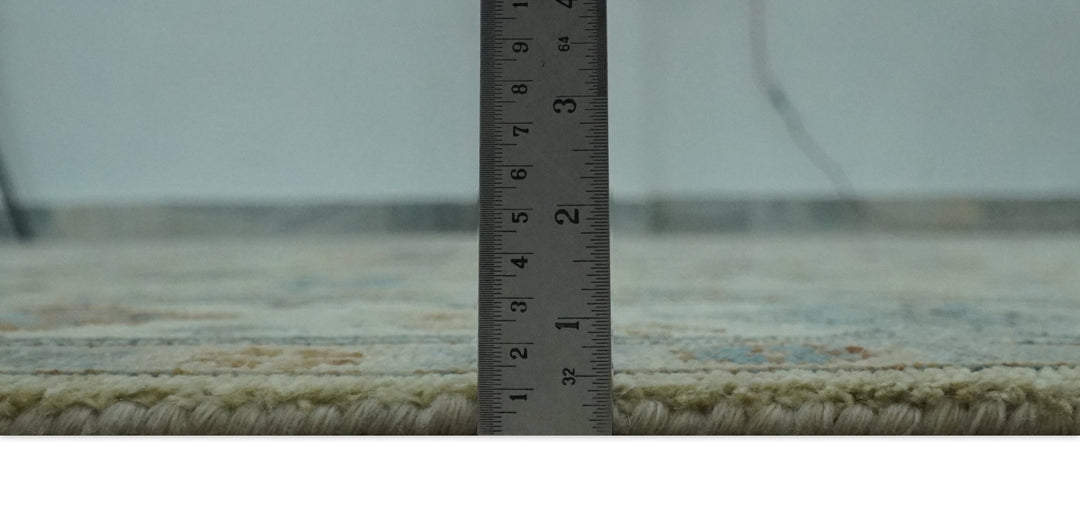 Traditional Mamluk Design Beige and Ivory Hand Knotted 8x10 wool area rug - The Rug Decor