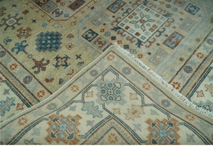 Traditional Mamluk Design Beige and Ivory Hand Knotted 8x10 wool area rug - The Rug Decor