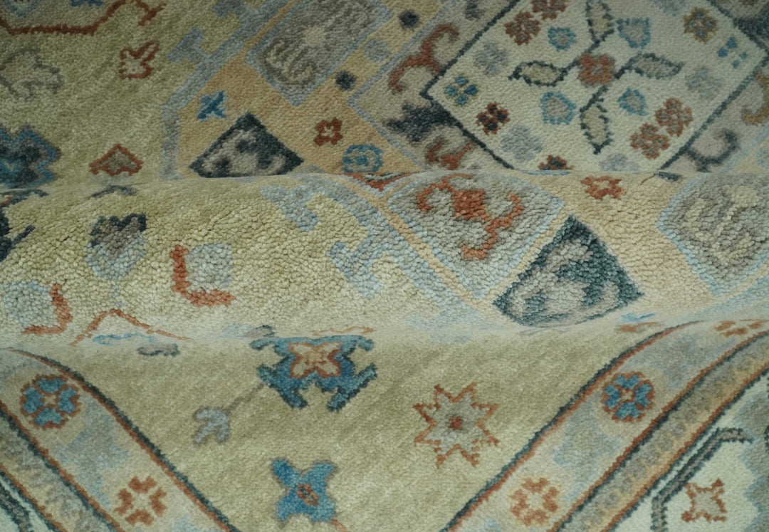 Traditional Mamluk Design Beige and Ivory Hand Knotted 8x10 wool area rug - The Rug Decor