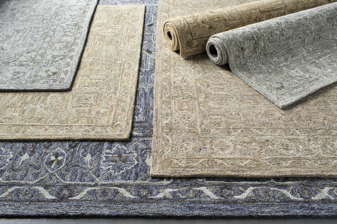 Traditional Mustard, Ivory And Olive Hand Tufted Wool Area Rug - The Rug Decor