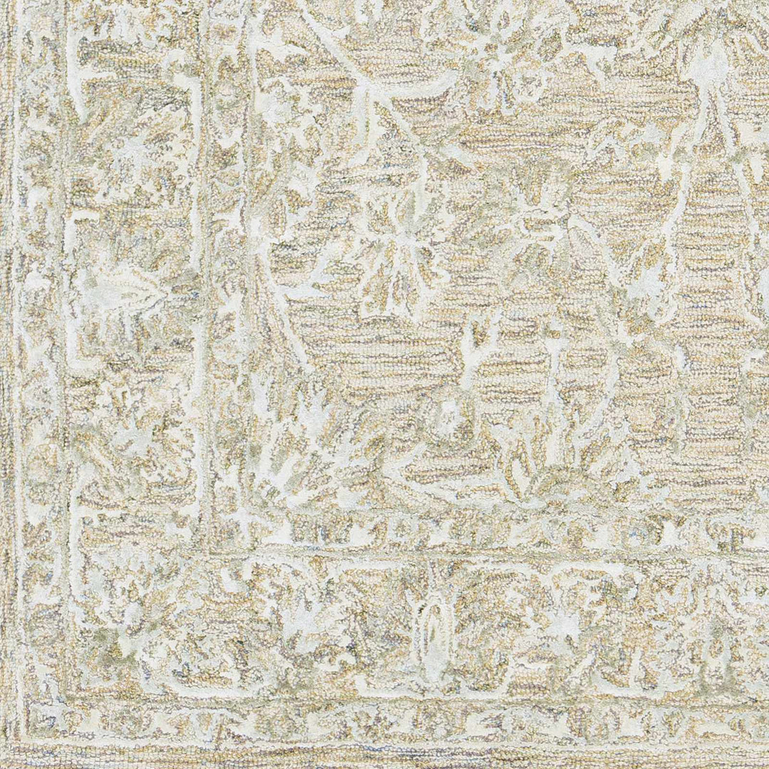 Traditional Mustard, Ivory And Olive Hand Tufted Wool Area Rug - The Rug Decor