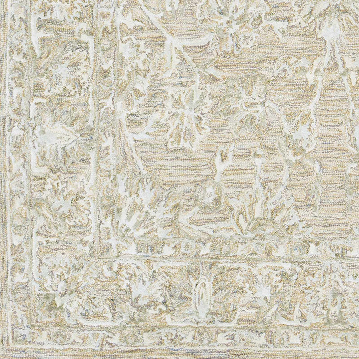Traditional Mustard, Ivory And Olive Hand Tufted Wool Area Rug - The Rug Decor