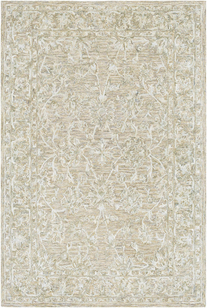 Traditional Mustard, Ivory And Olive Hand Tufted Wool Area Rug - The Rug Decor