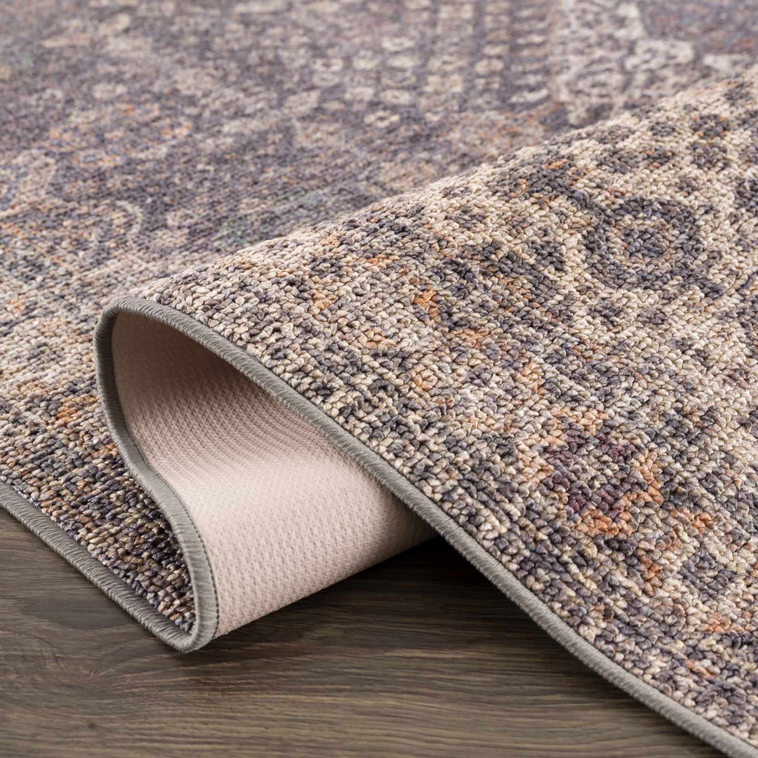 Traditional Oriental Design Beige and Purple Medium pile Area rug - The Rug Decor