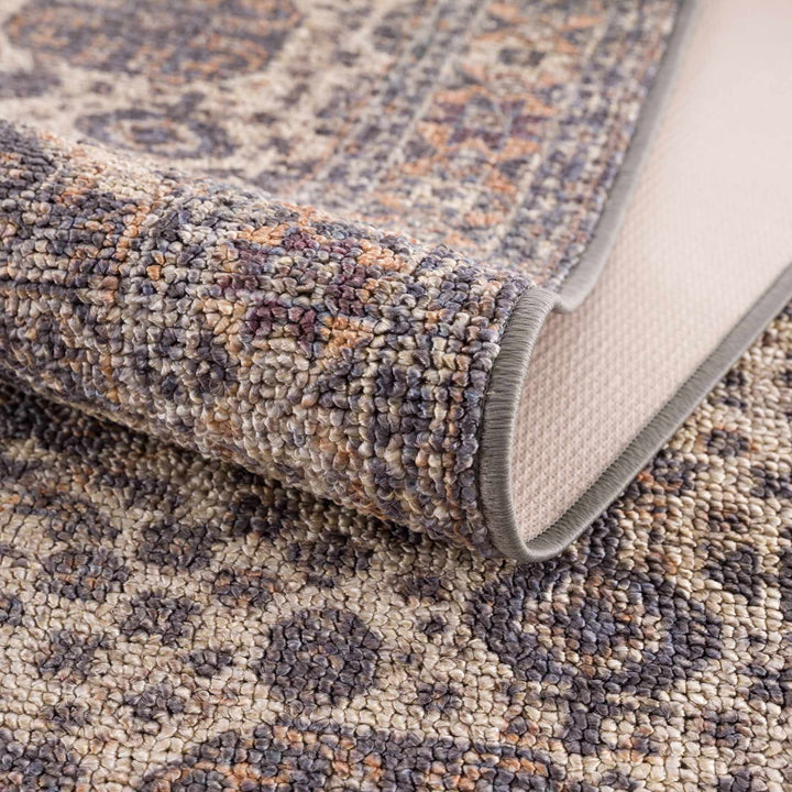 Traditional Oriental Design Beige and Purple Medium pile Area rug - The Rug Decor