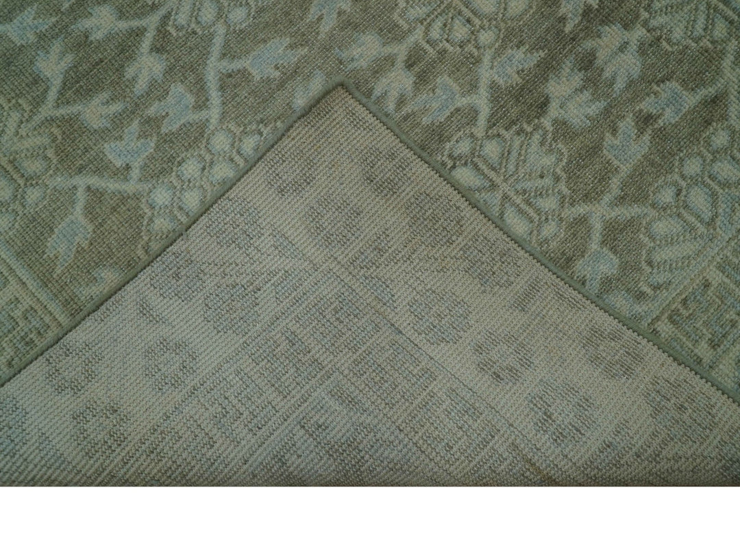Traditional Oriental Design Brown, Blue And Beige Hand Knotted 6x8 Wool Area Rug - The Rug Decor