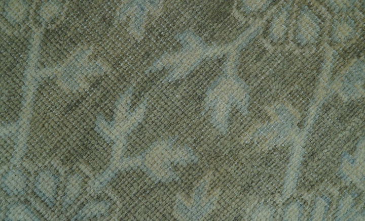 Traditional Oriental Design Brown, Blue And Beige Hand Knotted 6x8 Wool Area Rug - The Rug Decor